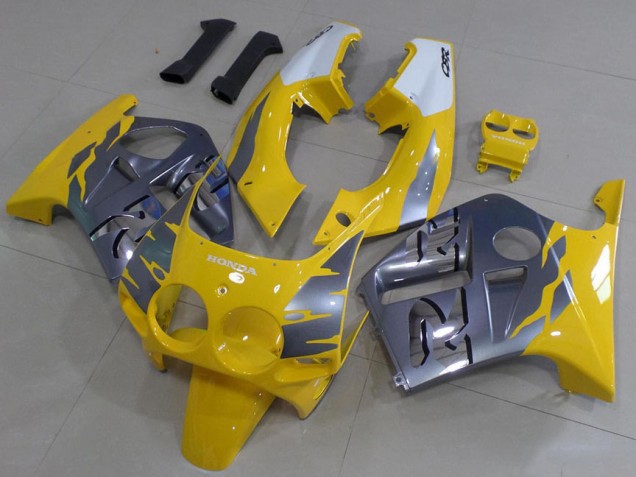 Abs 1988-1989 Grey Yellow Honda CBR250RR MC19 Motorbike Fairing Kits