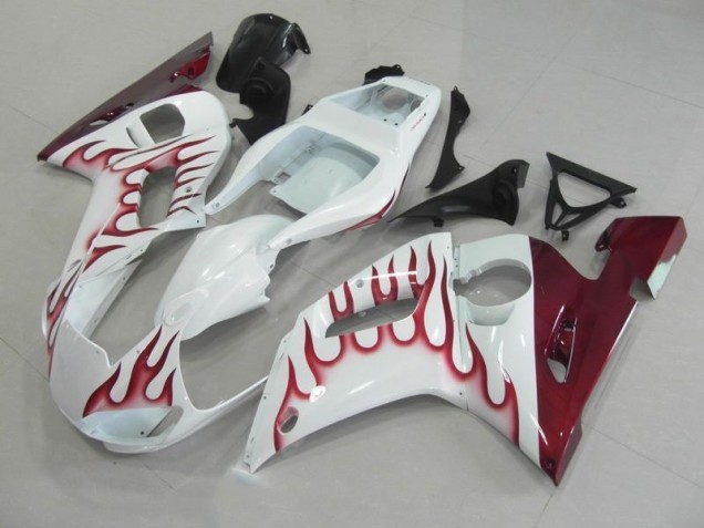 1998-2002 Red Flame Yamaha YZF R6 Motorcycle Fairing