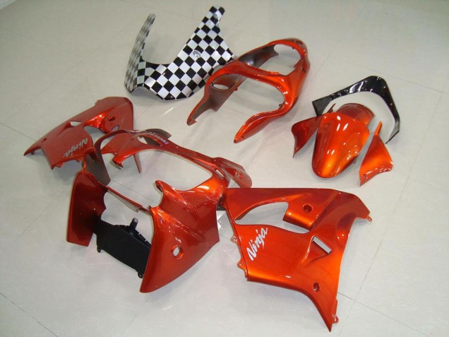 2000-2001 Orange Kawasaki ZX9R Motorbike Fairings