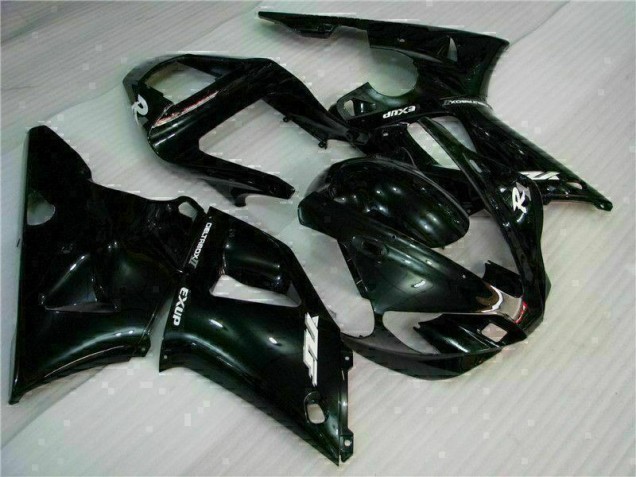 2000-2001 Black Yamaha YZF R1 Motorcycle Fairing Kit