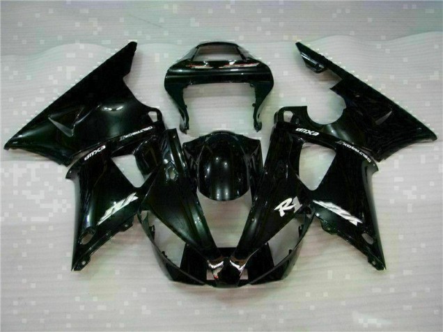 2000-2001 Black Yamaha YZF R1 Motorcycle Fairing Kit