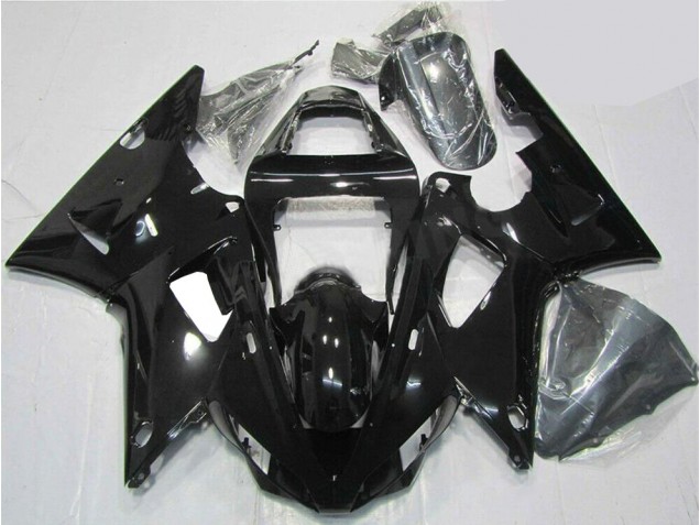 2000-2001 Glossy Black Yamaha YZF R1 Bike Fairings