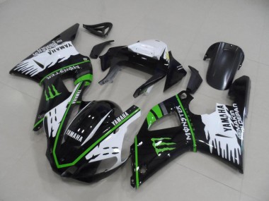 2000-2001 Black White Green Monster Yamaha YZF R1 Motorbike Fairing