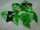 2000-2002 Green Black Kawasaki ZX6R Motor Bike Fairings