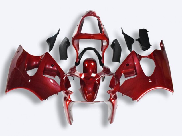 2000-2002 Red Kawasaki ZX6R Motorcycle Fairings