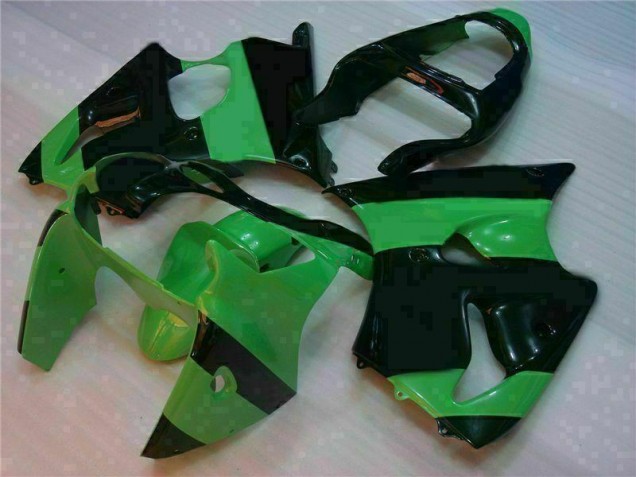 2000-2002 Green Black Kawasaki ZX6R Motorcycle Fairings