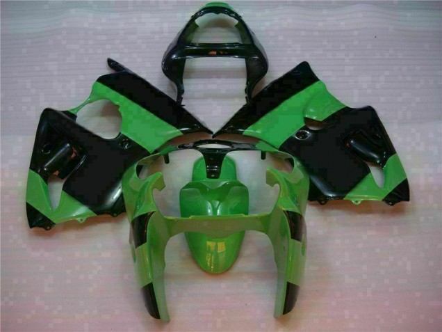 2000-2002 Green Black Kawasaki ZX6R Motorcycle Fairings