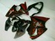 2000-2002 Black Red Flame Kawasaki ZX6R Motorcycle Fairing Kits