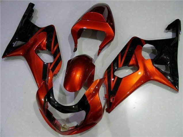 Abs 2000-2002 Orange Black Suzuki GSXR 1000 Bike Fairing