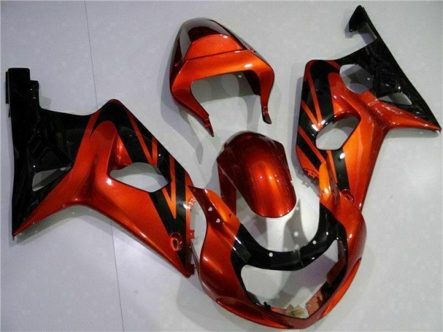 Abs 2000-2002 Orange Black Suzuki GSXR 1000 Bike Fairing