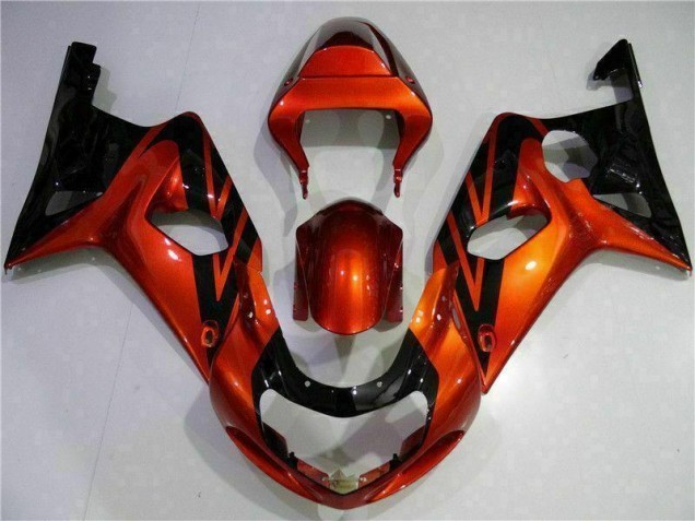 Abs 2000-2002 Orange Black Suzuki GSXR 1000 Bike Fairing