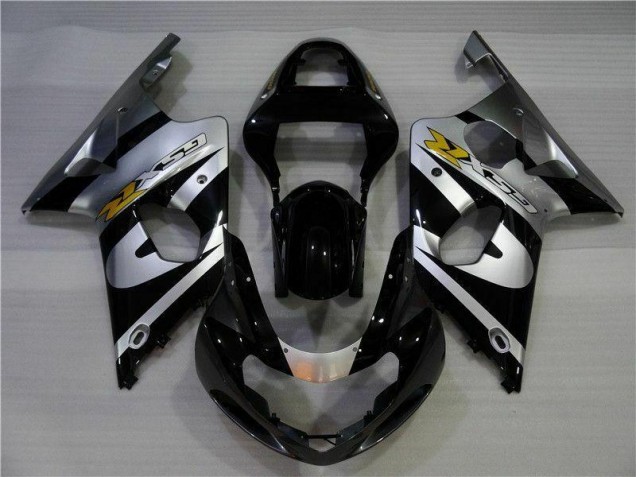 2000-2002 Silver Black Suzuki GSXR 1000 Motor Fairings