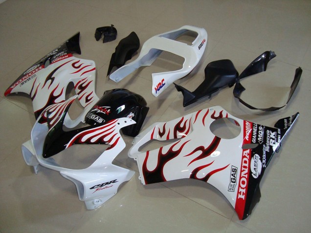 Abs 2001-2003 White Flame Honda CBR600 F4i Motorcylce Fairings