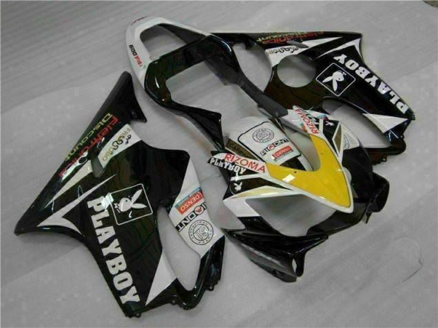 Abs 2001-2003 Yellow Silver Black Playboy Honda CBR600 F4i Motorcycle Fairing Kit