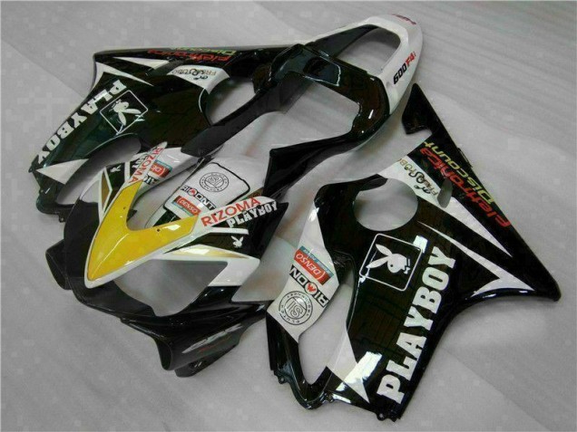 Abs 2001-2003 Yellow Silver Black Playboy Honda CBR600 F4i Motorcycle Fairing Kit