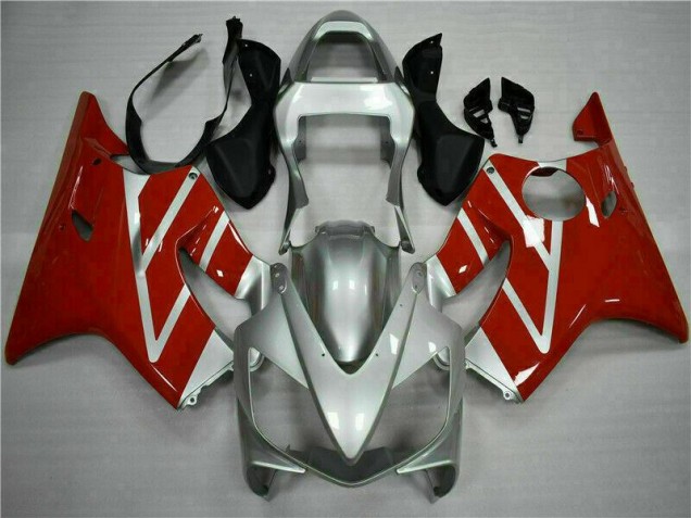 2001-2003 Red Silver Honda CBR600 F4i Motor Bike Fairings