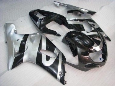 Abs 2001-2003 Silver Black Suzuki GSXR 600/750 Bike Fairings