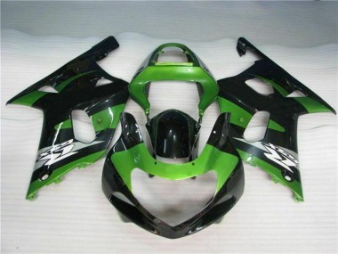 Abs 2001-2003 Green Black Suzuki GSXR 600/750 Motorbike Fairing