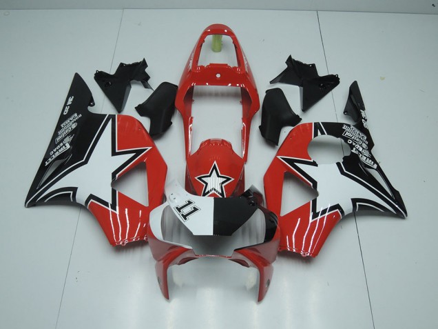 2002-2003 Black Red Star Honda CBR900RR 954 Motorcycle Fairings Kits