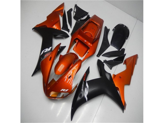 Abs 2002-2003 Orange Black Yamaha YZF R1 Bike Fairings