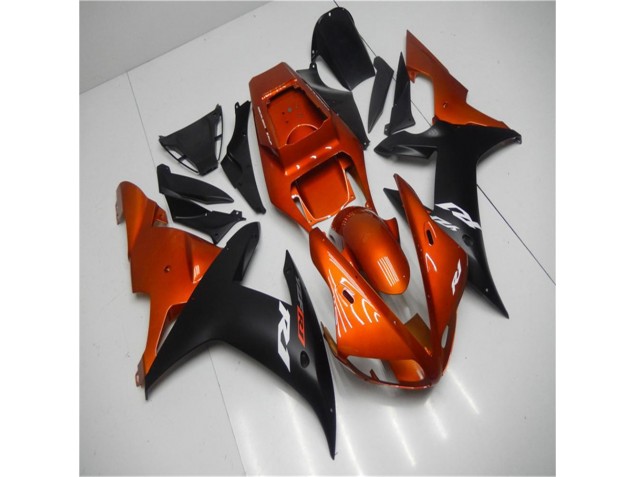 Abs 2002-2003 Orange Black Yamaha YZF R1 Bike Fairings