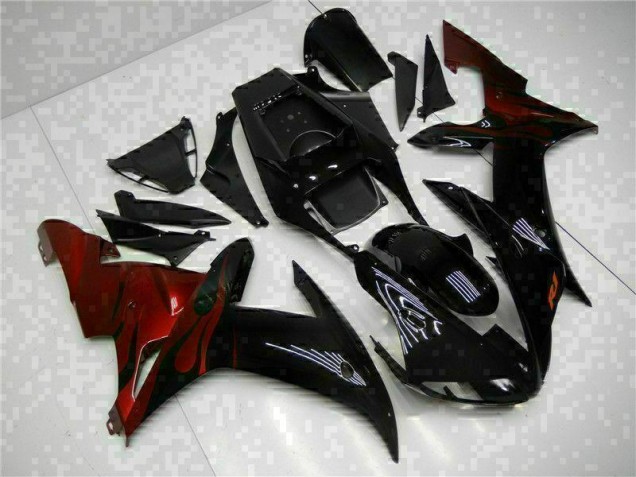 2002-2003 Black Yamaha YZF R1 Motorcycle Fairings