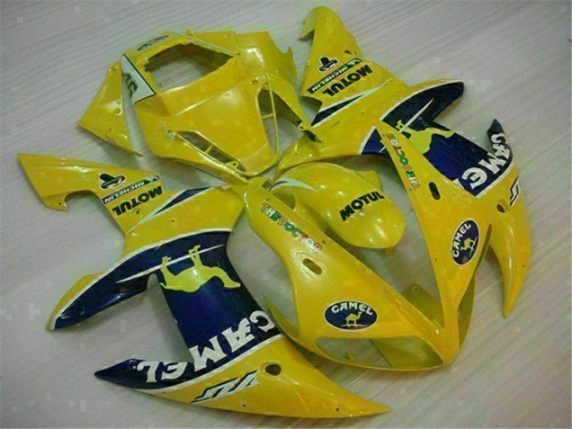 2002-2003 Yellow Yamaha YZF R1 Motorcycle Fairing Kit