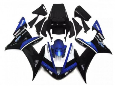 2002-2003 Black Blue Yamaha YZF R1 Bike Fairing Kit