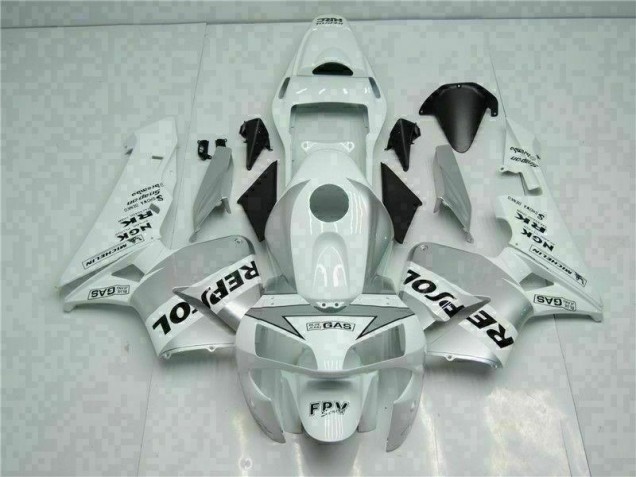 2003-2004 White Silver Repsol Honda CBR600RR Replacement Fairings