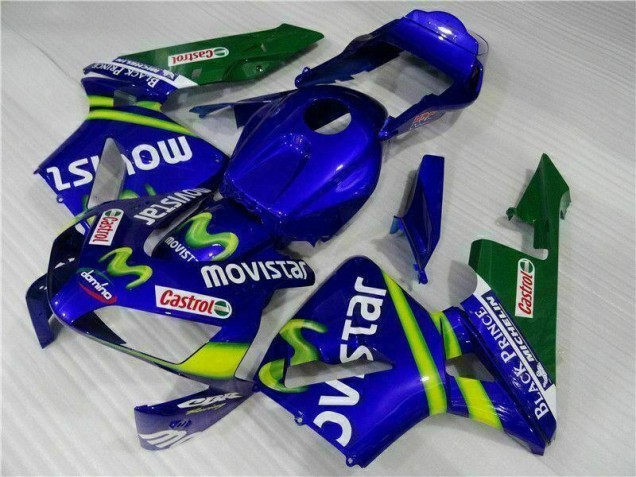 2003-2004 Blue Green Movistar Castrol Honda CBR600RR Motorbike Fairing