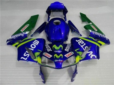 2003-2004 Blue Green Movistar Castrol Honda CBR600RR Motorbike Fairing