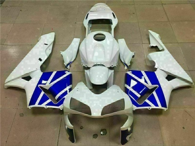 2003-2004 White Blue Honda CBR600RR Bike Fairings