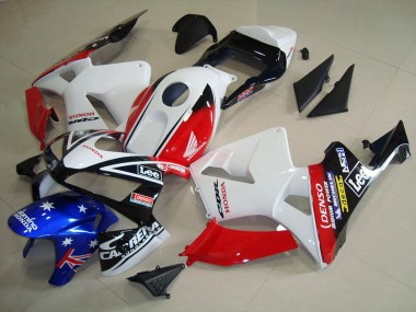 Abs 2003-2004 White Black Red Lee Honda CBR600RR Motorcycle Fairing Kit