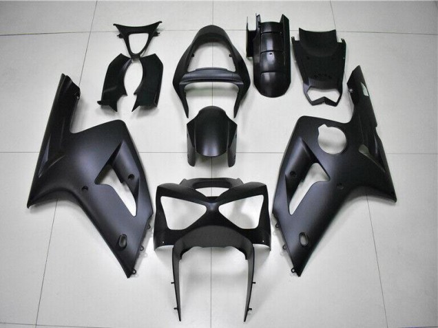 2003-2004 Matte Black Kawasaki ZX6R Motorbike Fairing Kits