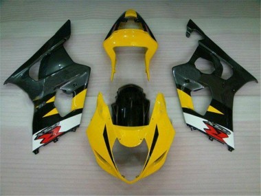 2003-2004 Yellow Black Suzuki GSXR 1000 Motorcycle Fairings Kit