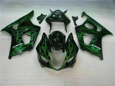 Abs 2003-2004 Green Black Suzuki GSXR 1000 Motorbike Fairing