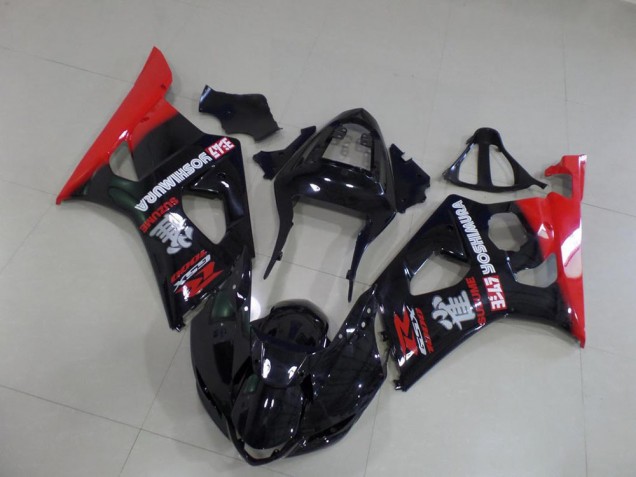 2003-2004 Black and Red Suzuki GSXR 1000 Motorbike Fairing