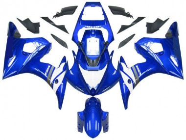 2003-2005 Blue White Yamaha YZF R6 Motor Fairings