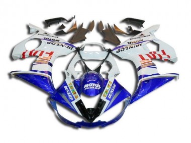 2003-2005 White Blue Fiat Motul Dunlop Yamaha YZF R6 Bike Fairings