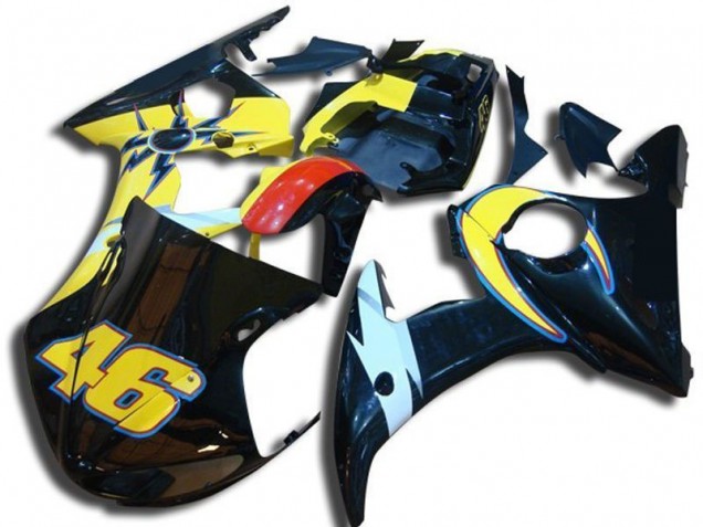 Abs 2003-2005 Number 46 Yamaha YZF R6 Bike Fairing Kit