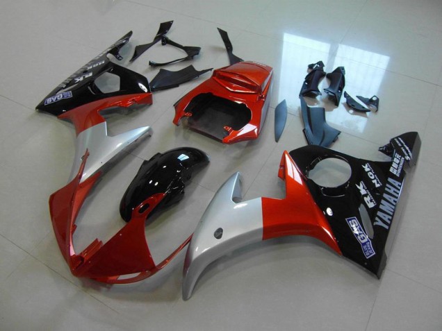 Abs 2003-2005 Orange Silver Black Yamaha YZF R6 Bike Fairings