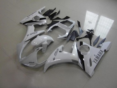 2003-2005 White and Grey Decals Yamaha YZF R6 Bike Fairing Kit