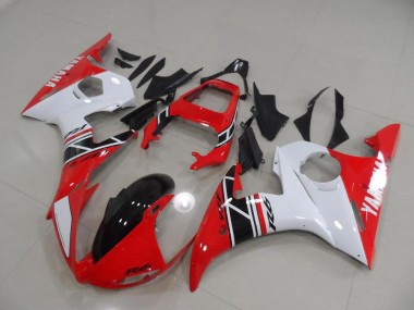 Abs 2003-2005 Red and White and Black Yamaha YZF R6 Motorcycle Fairings Kits