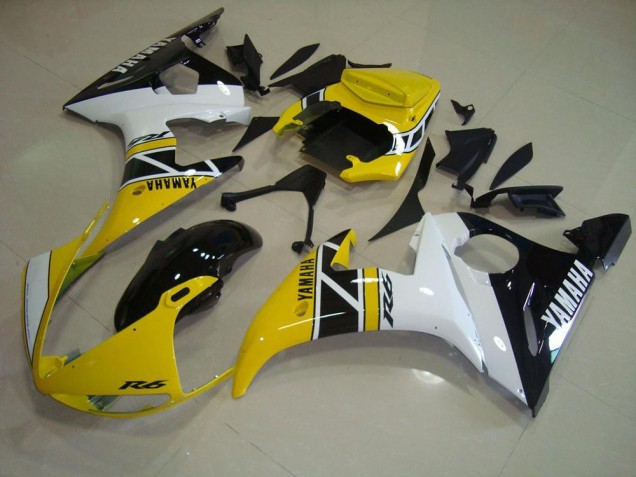 Abs 2003-2005 Yellow Aniversary Yamaha YZF R6 Motorcycle Fairings