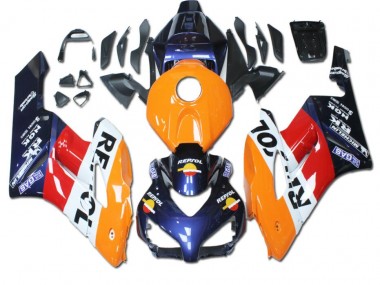 2004-2005 Orange Red Blue Repsol Honda CBR1000RR Bike Fairing