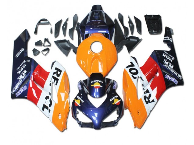 2004-2005 Orange Red Blue Repsol Honda CBR1000RR Bike Fairing