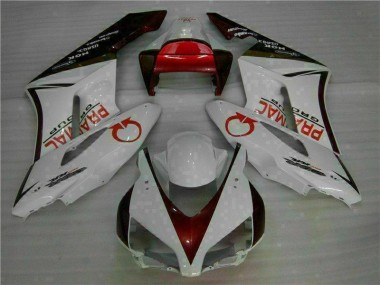 2004-2005 White Red Honda CBR1000RR Moto Fairings