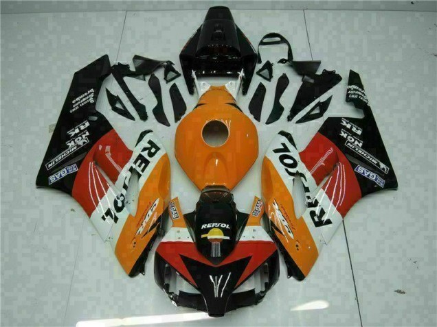 2004-2005 Orange Black Repsol Honda CBR1000RR Motorbike Fairing