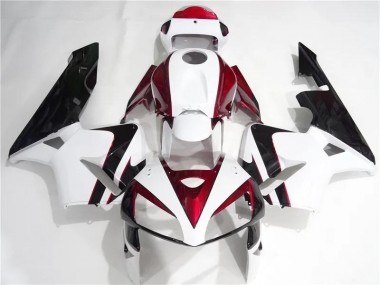 2005-2006 Red White Black Honda CBR600RR Motorcycle Fairing