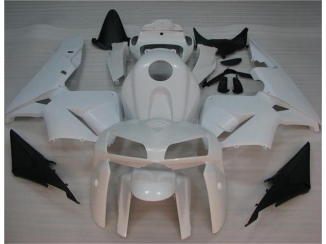 2005-2006 White Honda CBR600RR Bike Fairing Kit